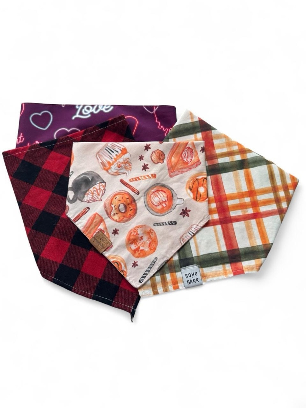 4 holiday pet bandanas